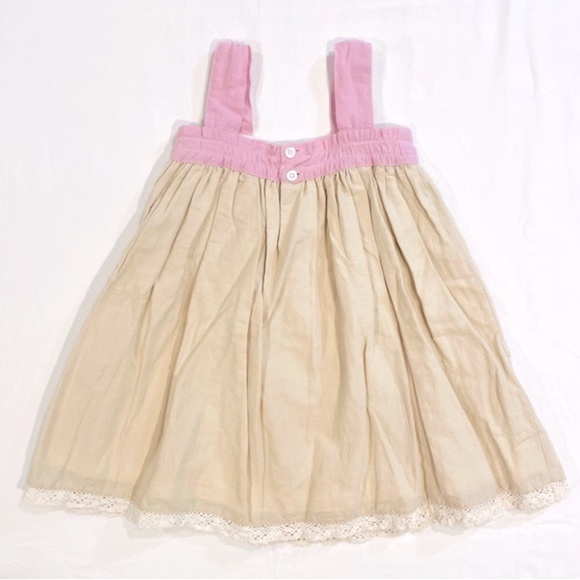 Well Dressed Wolf Joyce Party Dress Girls 3T Flags Banner Pinnie Linen Summer - Picture 5 of 5